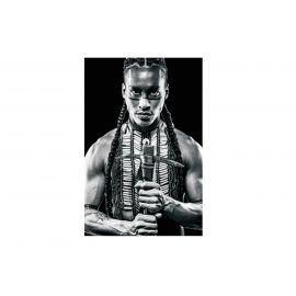 Glass picture warrior man 80x120