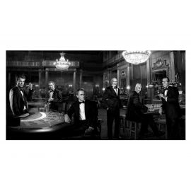 Glass picture All James Bond actors 90cm x 180cm