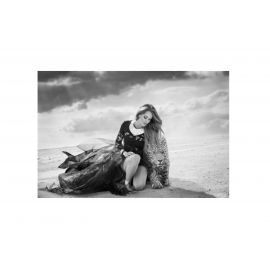 Glass picture lady & tiger no.2 90cm x 150cm