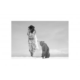 Glass picture lady & tiger No.2 - 90 cm x 150cm