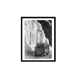 Glass picture w/frame Rutevogn 70cm x 90cm 10097