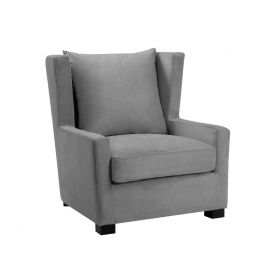 Stol  Kingston halvrund B81 D93 H89 Velour Dark grey