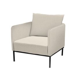 Stol Rockefeller halvrund B76 D86 H66 lin Sand -248363