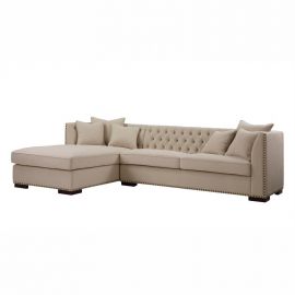 Sofa Manhattan Corner HØYRE B293 H80 D89 Velour Beige