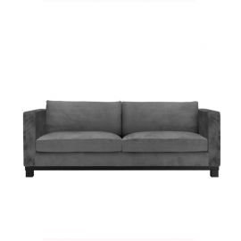 Sofa Chicago B230 D90 H90 stoff Velour Dark Grey