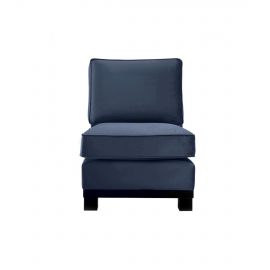 Stol Queens B68 H76 D89 Velour Petroleums Blue