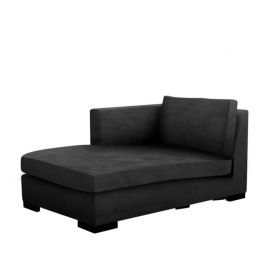 Modulsofa chaise lounge 95x161x74 left Velour Black