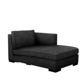 Modulsofa chaise lounge 95x161x74 right Velour Black