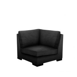 Modulsofa hjørne 94x94x74 Velor Black