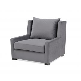 Stol  Key West B89 D98 H78 velour Dark Grey