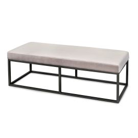 Pall Jackson B120 H40 B50 Sort metall / velour Beige 1475-A