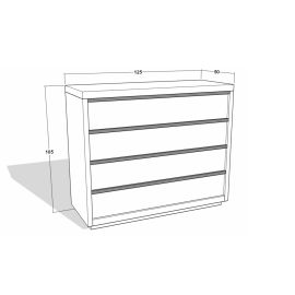 Kommode Fremont 120x105x50 Natur grov eikefiner 148102-N