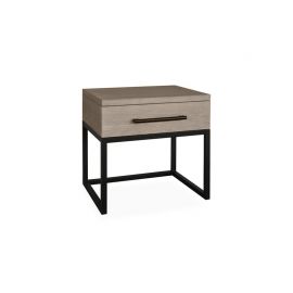 Sidebord Nice Natur Eik sort metall understell 55*45*55