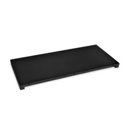Ileggsplate heltre eike bord Ottawa Ø135cm B60cm sort