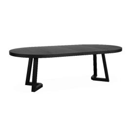 Spisebord  Marbella Ø:150, H75 Sort eikefiner +2 x B60