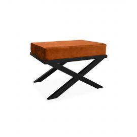 Krakk med Kryss H50 B68 D47 Velour Orange