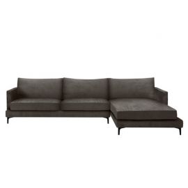 Sofa Montana Corner 294cmx102cmx78cm Velour Mole Right