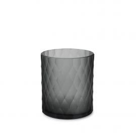 Lys safirfargeglass Victoria grey Ø13cm H16cm