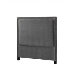Headboard Madrid B150 med nagler velour Dark Grey