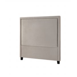Headboard Madrid B150 med nagler velour Beige