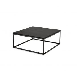 Salongbord Oceanside 90x90x45cm sort metall eike finer