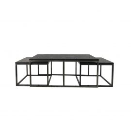 Salongbord Oceanside sett av 3 bord antrasitt bein