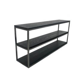 Bokhylle Oceanside antrasitt metall/sort finer B160 H70 D35