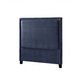 Headboard Madrid B150 med nagler velour Petroleums Blue
