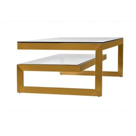 Salongbord Torino Gold / Glass  150*80*48
