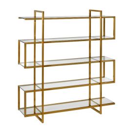 Bokhylle  Glasgow Gold / Glass  160*48*180