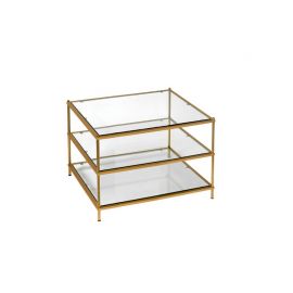 Sidebord Palermo Gold / Glass  60*60*58