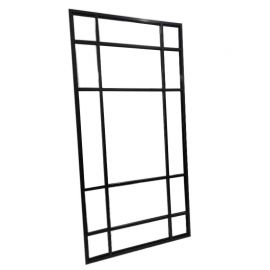 Speil Quebec sort metall ramme 180 x 90