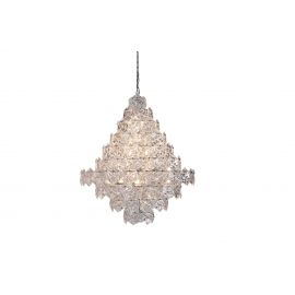Taklampe Krakow crystal glass with steel D60 x H75CM