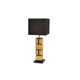 Bordlampe Sacramento Gold B28xD28xH70cm skjerm sort velur