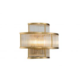 Vegg lampe Corona L35xW20xH28cm Gold clear glass