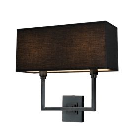 Vegg lampe Kiev L35xW15xH35CM antrasitt med sort skjerm