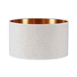 Lampeskjerm Ø50cm høyde 30cm lin Sand / Copper 290040