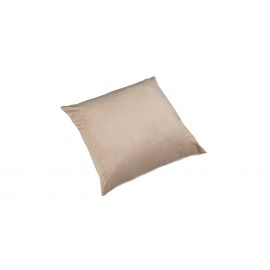 Pute 55cm x 55cm Velour Beige Inkl. Dun/fjær innmat